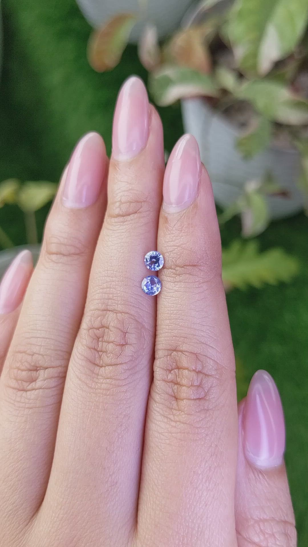 0.56&nbsp;Ct.Tw.Total Carat Weight Blue Sapphire Pair from Ceylon (Sri Lanka) Size Video