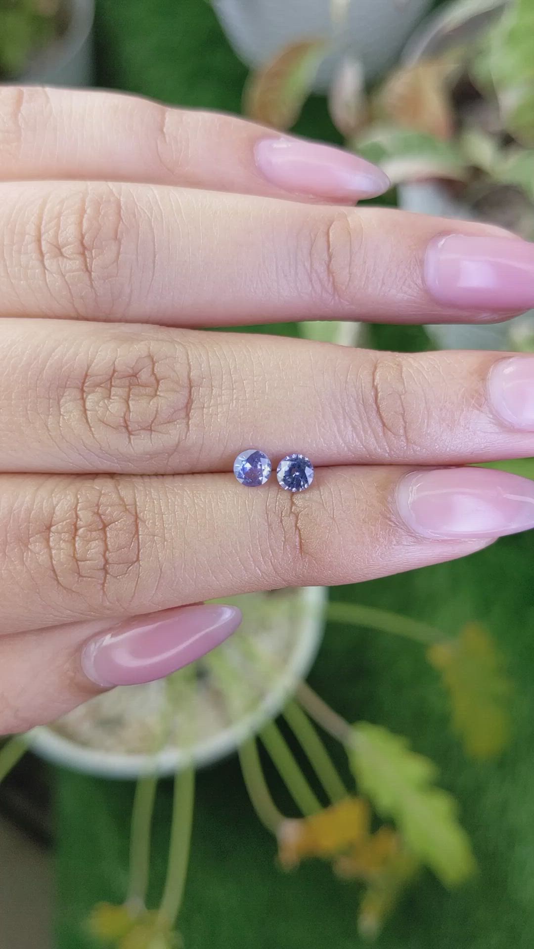 0.56&nbsp;Ct.Tw.Total Carat Weight Blue Sapphire Pair from Ceylon (Sri Lanka) Size Video