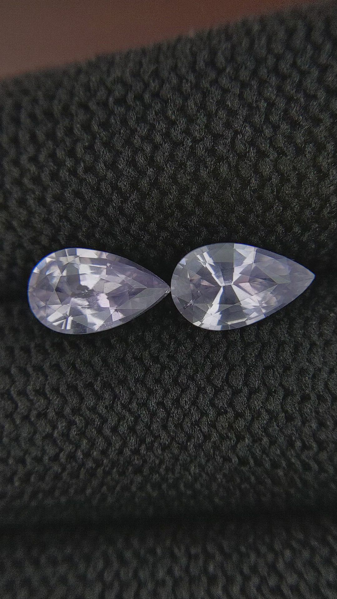 3.51 Ct.Tw.Total Carat Weight Purple Sapphire Pair from Madagascar Size Video