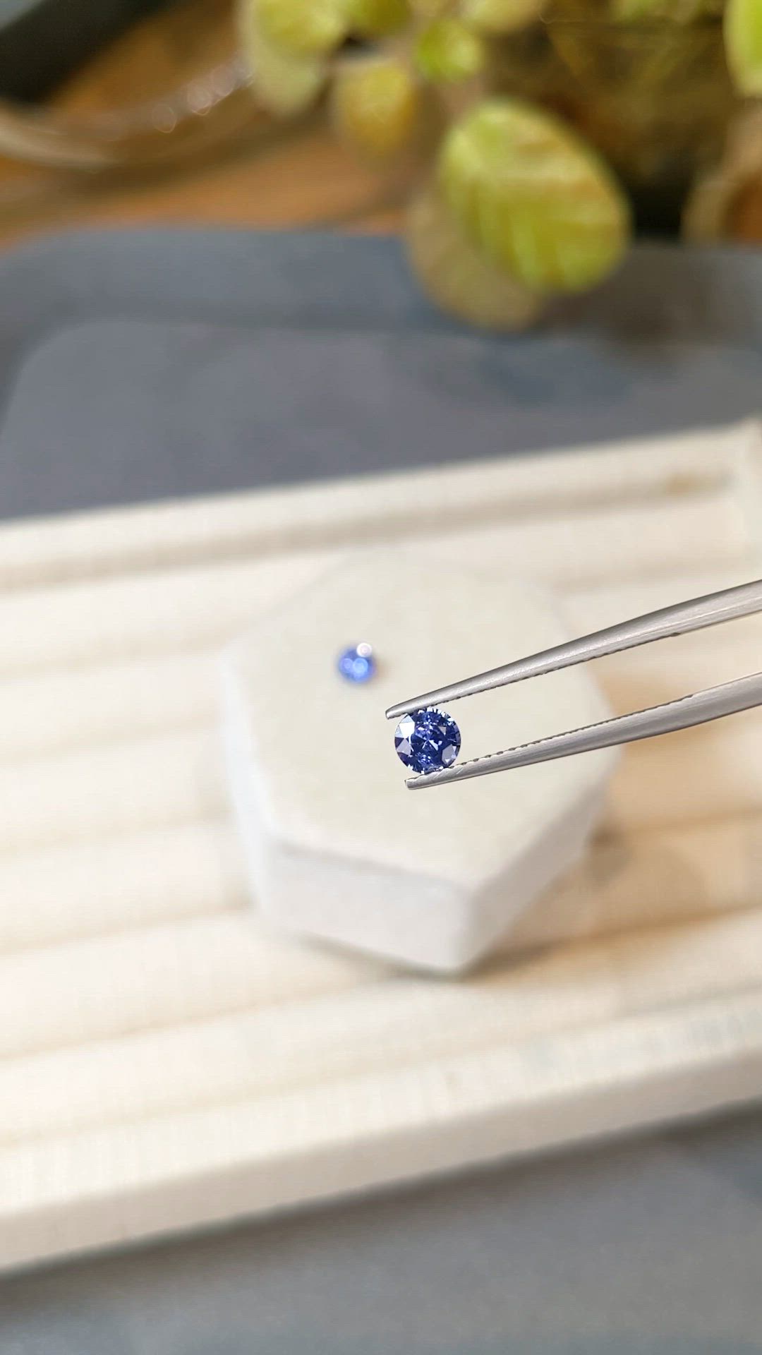 0.95 Ct.Tw.Total Carat Weight Blue Sapphire Pair from Ceylon (Sri Lanka) Size Video