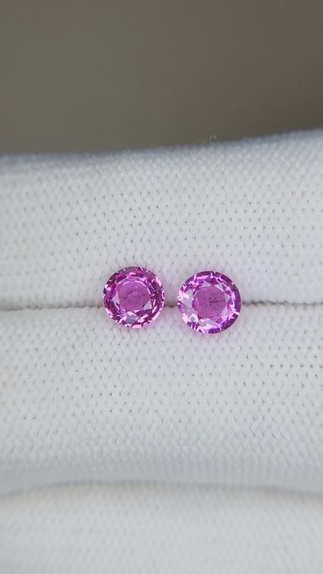 1.54&nbsp;Ct.Tw.Total Carat Weight Pink Sapphire Pair from Ceylon (Sri Lanka) Size Video