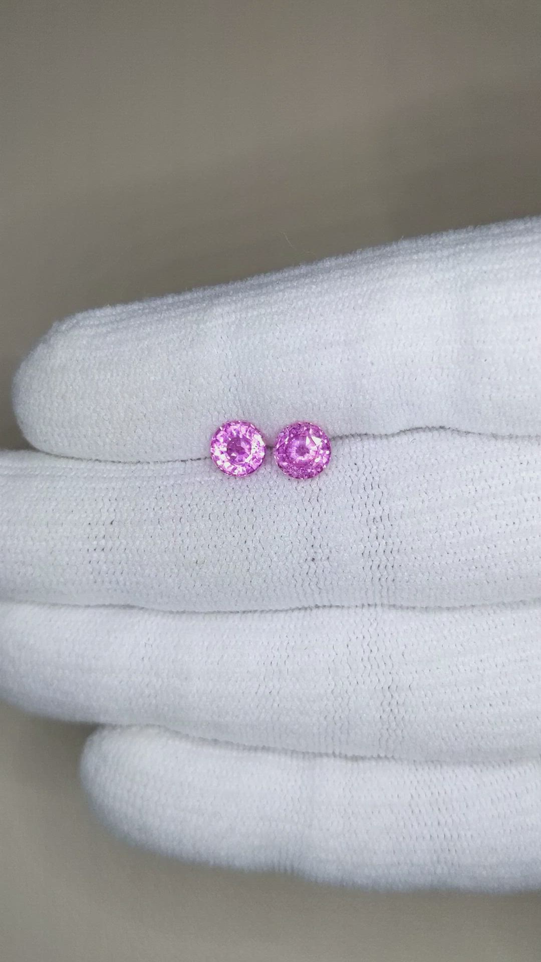 1.70 Ct.Tw.Total Carat Weight Pink Sapphire Pair from Ceylon (Sri Lanka) Size Video