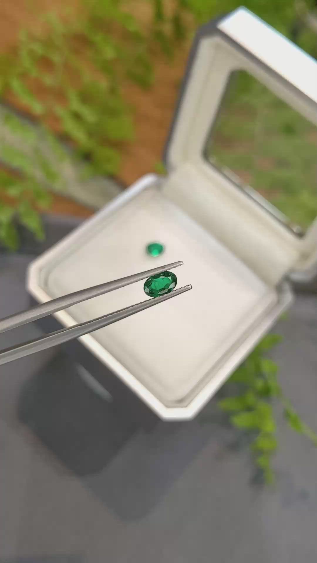 0.82 Ct.Tw.Total Carat Weight Green Sapphire Pair from Ceylon (Sri Lanka) Size Video