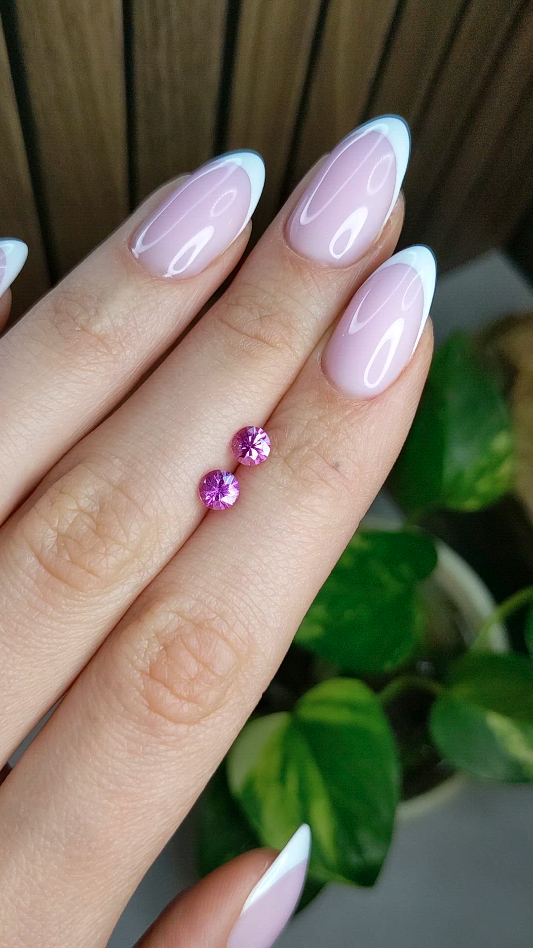 1.06 Ct.Tw.Total Carat Weight Pink Sapphire Pair from Ceylon (Sri Lanka) Size Video
