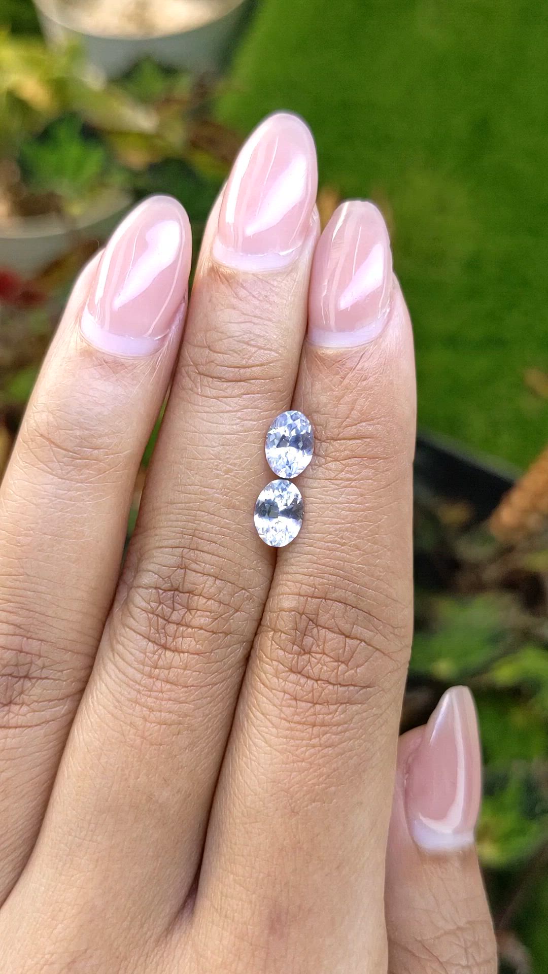 1.77 Ct.Tw.Total Carat Weight Blue Sapphire Pair from Ceylon (Sri Lanka) Size Video