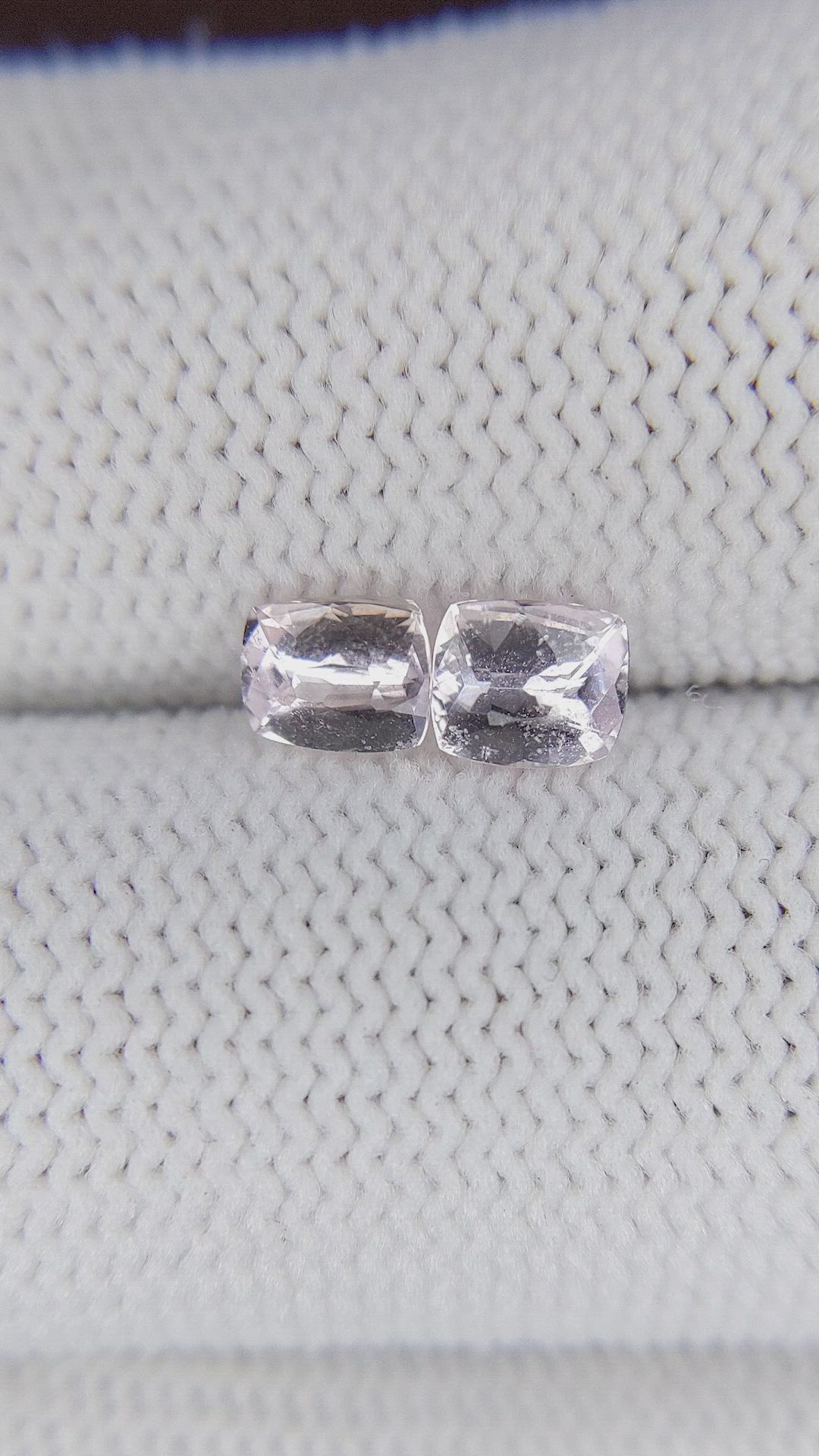 1.26 Ct.Tw.Total Carat Weight Peach Sapphire Pair from Madagascar Size Video