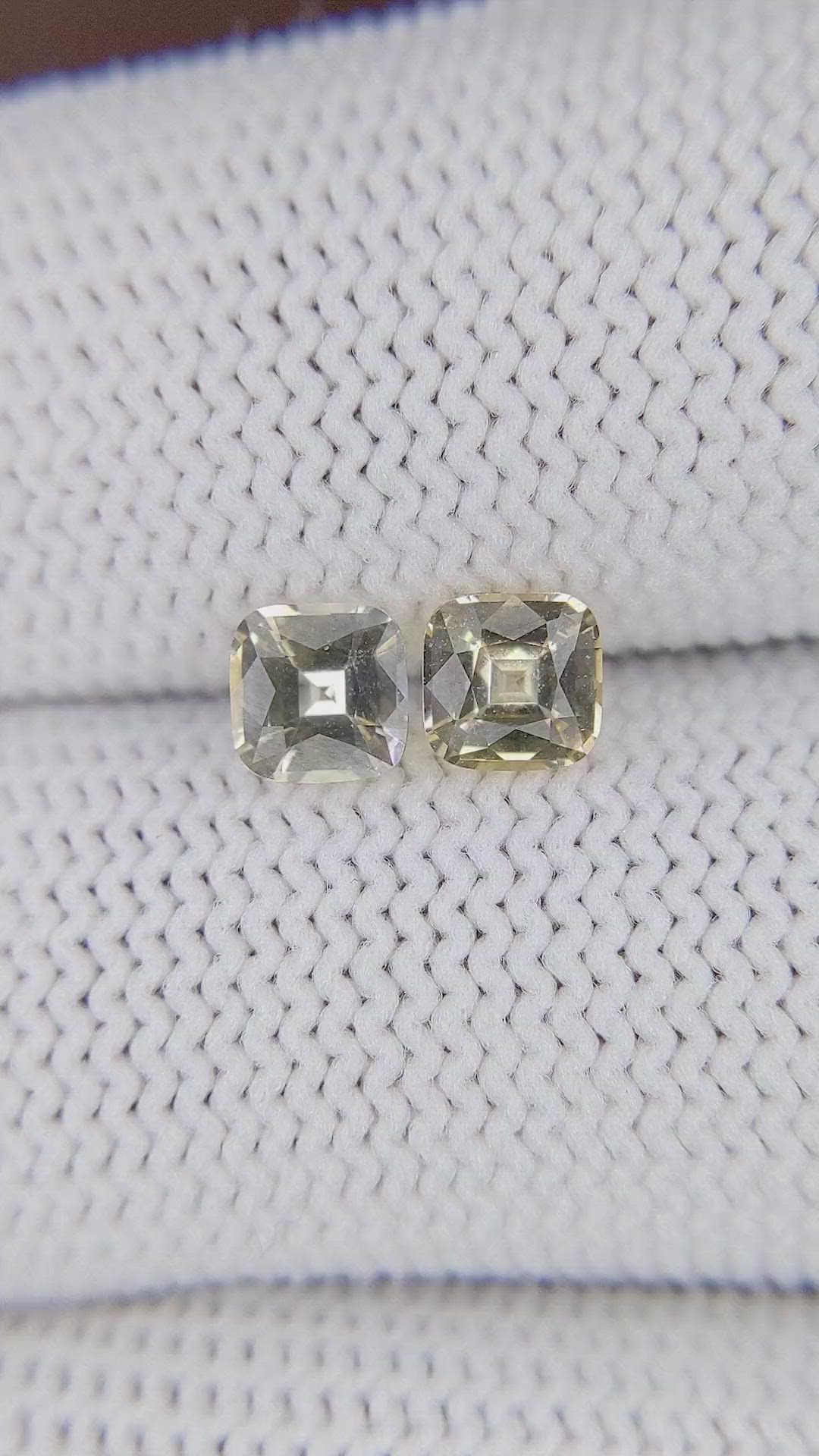 1.17 Ct.Tw.Total Carat Weight Peach Sapphire Pair from Madagascar Size Video