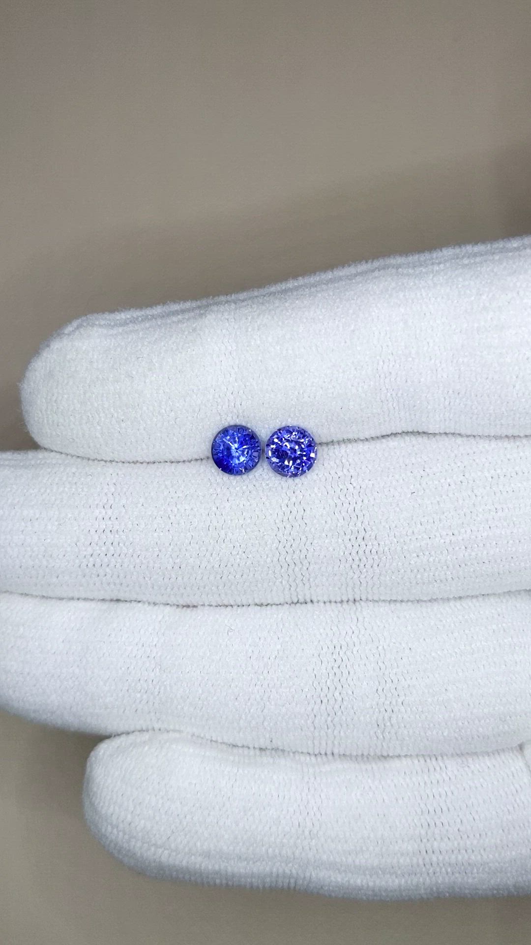 1.68 Ct.Tw.Total Carat Weight Blue Sapphire Pair from Ceylon (Sri Lanka) Size Video