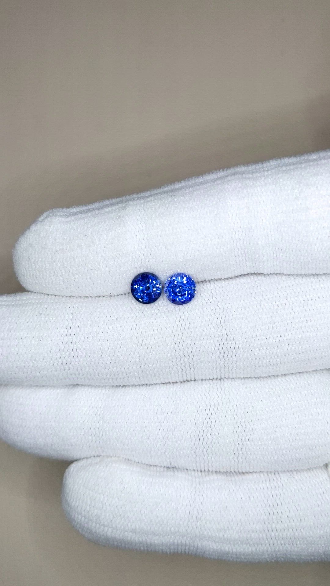 1.72 Ct.Tw.Total Carat Weight Blue Sapphire Pair from Ceylon (Sri Lanka) Size Video