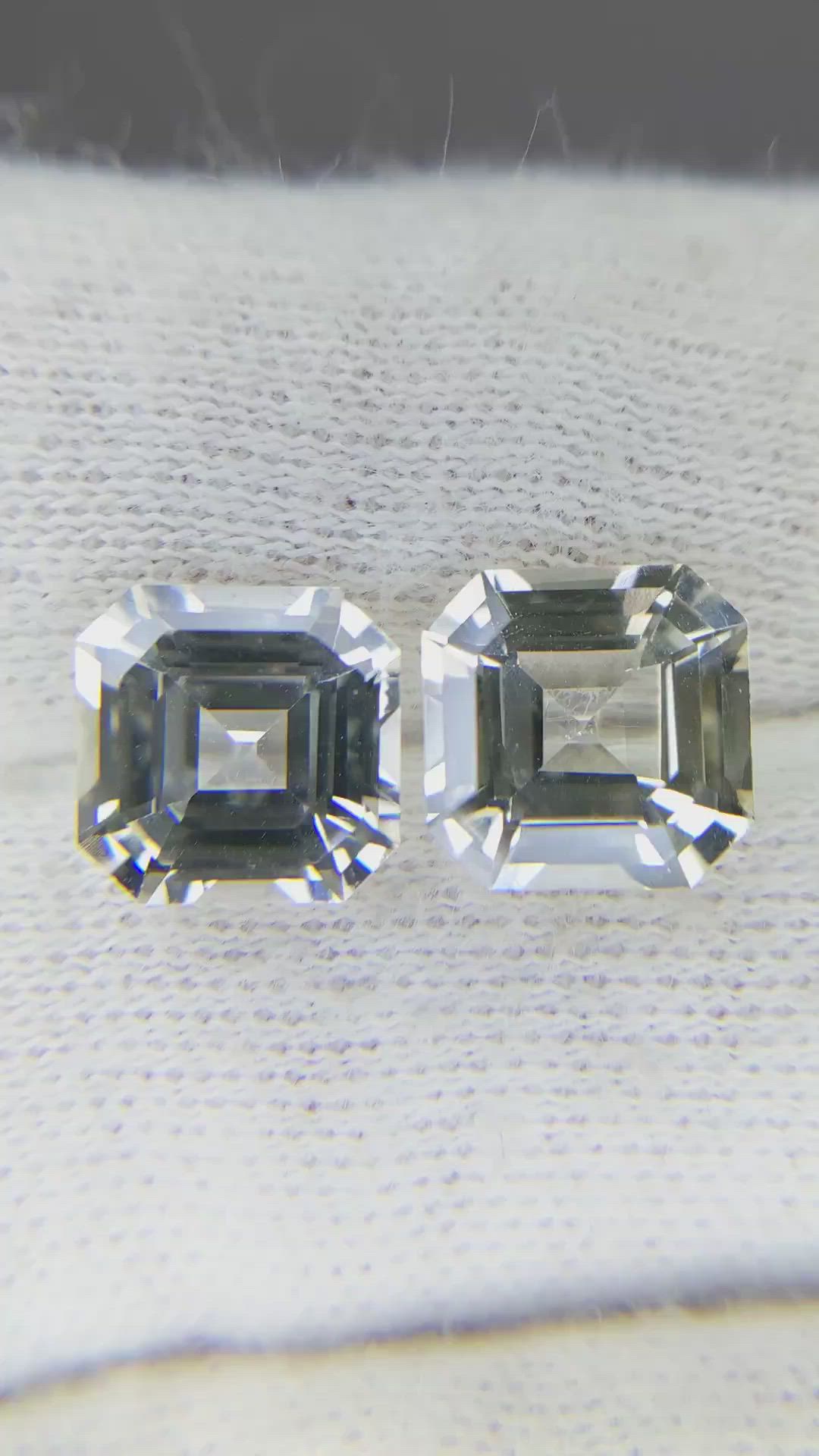 6.24 Ct.Tw.Total Carat Weight Yellow Sapphire Pair from Ceylon (Sri Lanka) Size Video