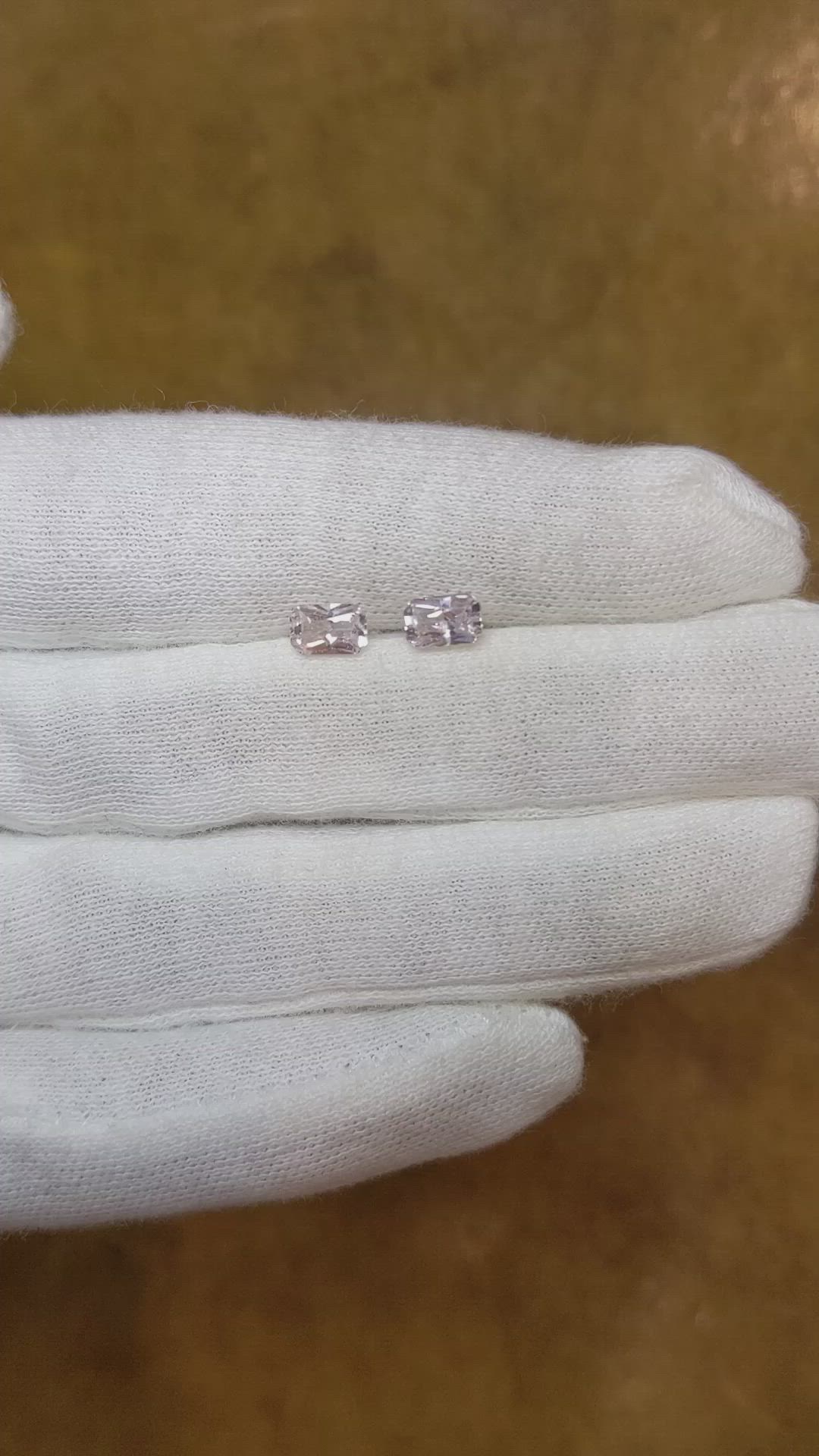 1.29&nbsp;Ct.Tw.Total Carat Weight Purple Sapphire Pair from Ceylon (Sri Lanka) Size Video