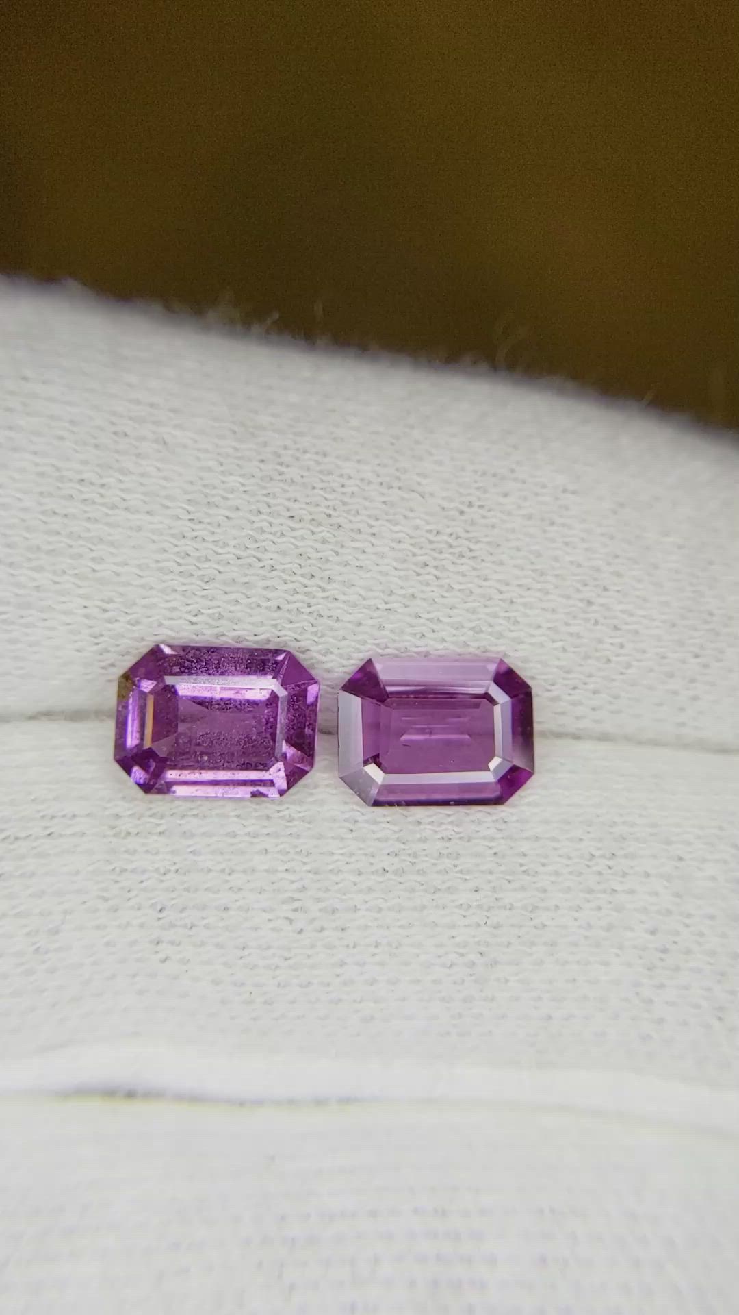 2.56 Ct.Tw.Total Carat Weight Sapphire Pair from Ceylon (Sri Lanka) Size Video