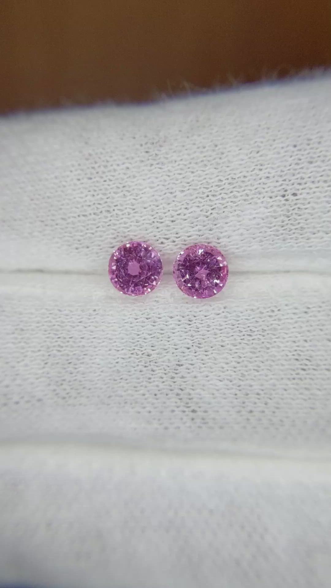 1.32 Ct.Tw.Total Carat Weight Sapphire Pair from Ceylon (Sri Lanka) Size Video