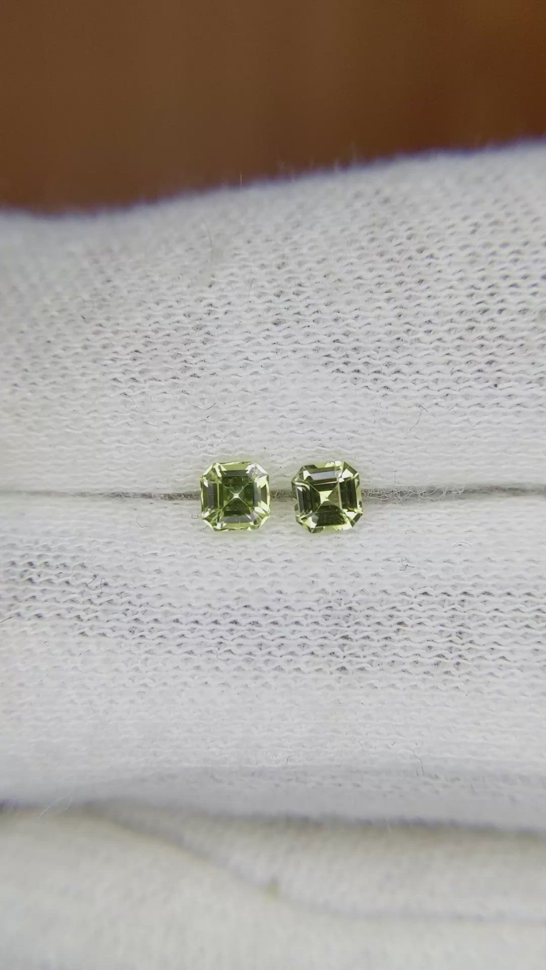 0.48 Ct.Tw.Total Carat Weight Sapphire Pair from Ceylon (Sri Lanka) Size Video
