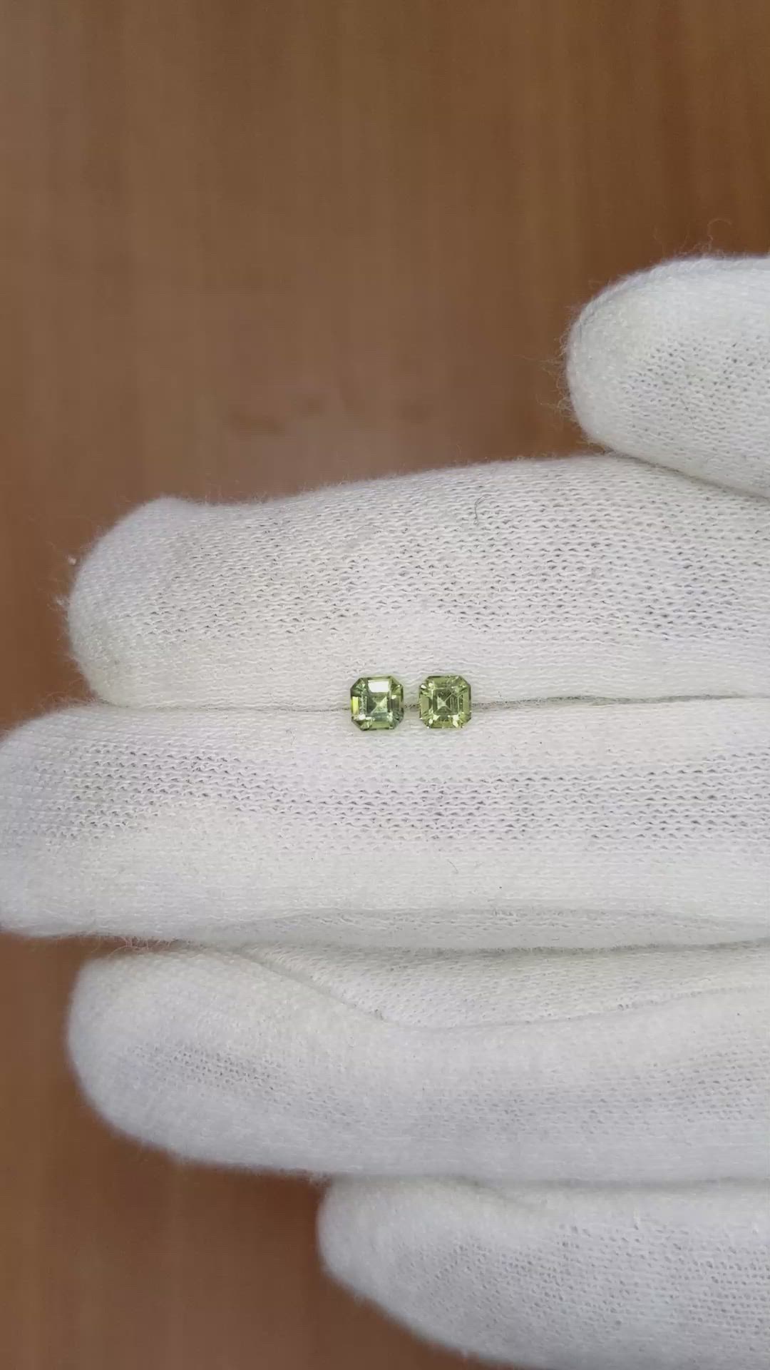 0.54 Ct.Tw.Total Carat Weight Sapphire Pair from Ceylon (Sri Lanka) Size Video