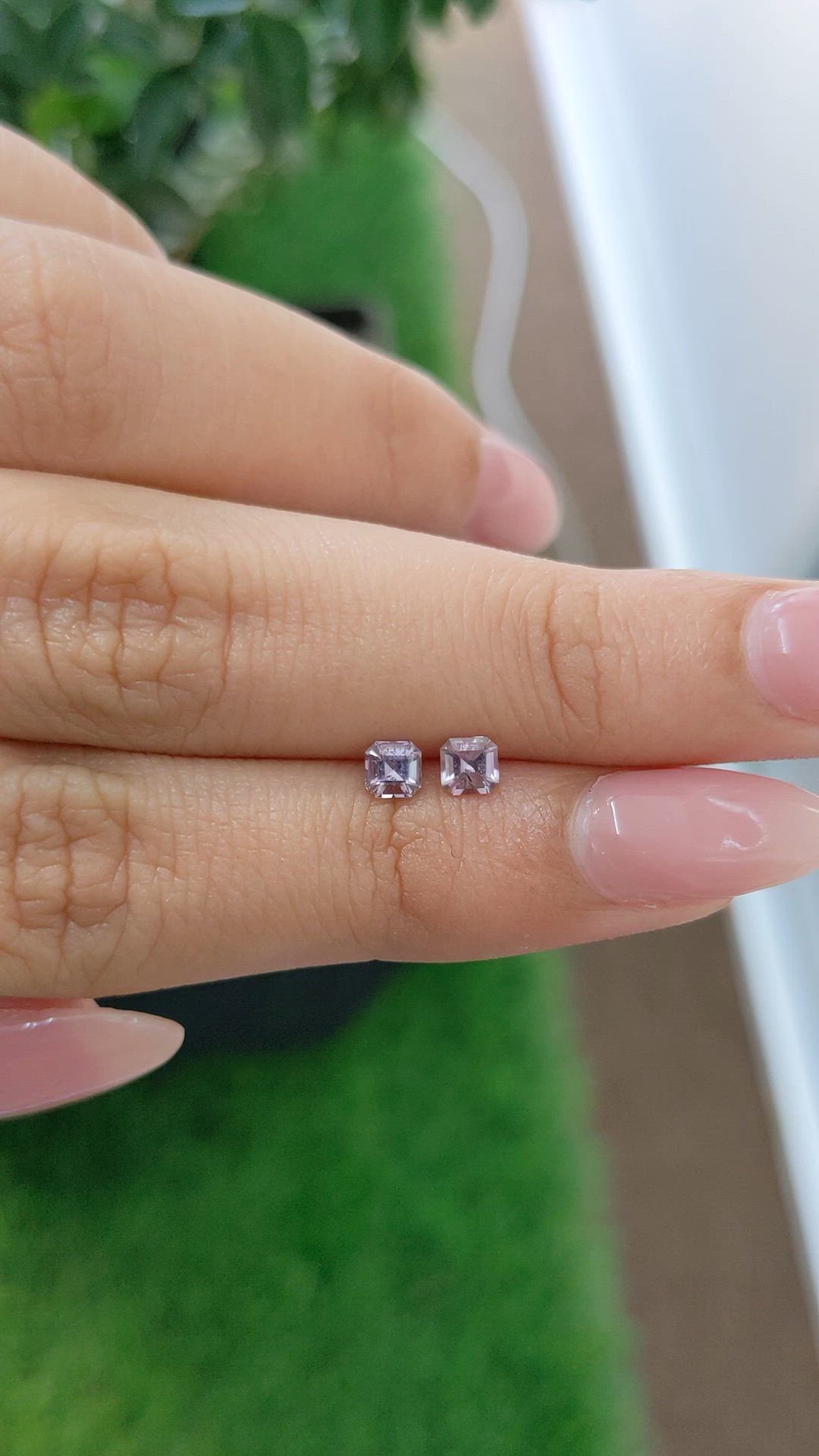 0.57&nbsp;Ct.Tw.Total Carat Weight Pink Sapphire Pair from Ceylon (Sri Lanka) Size Video