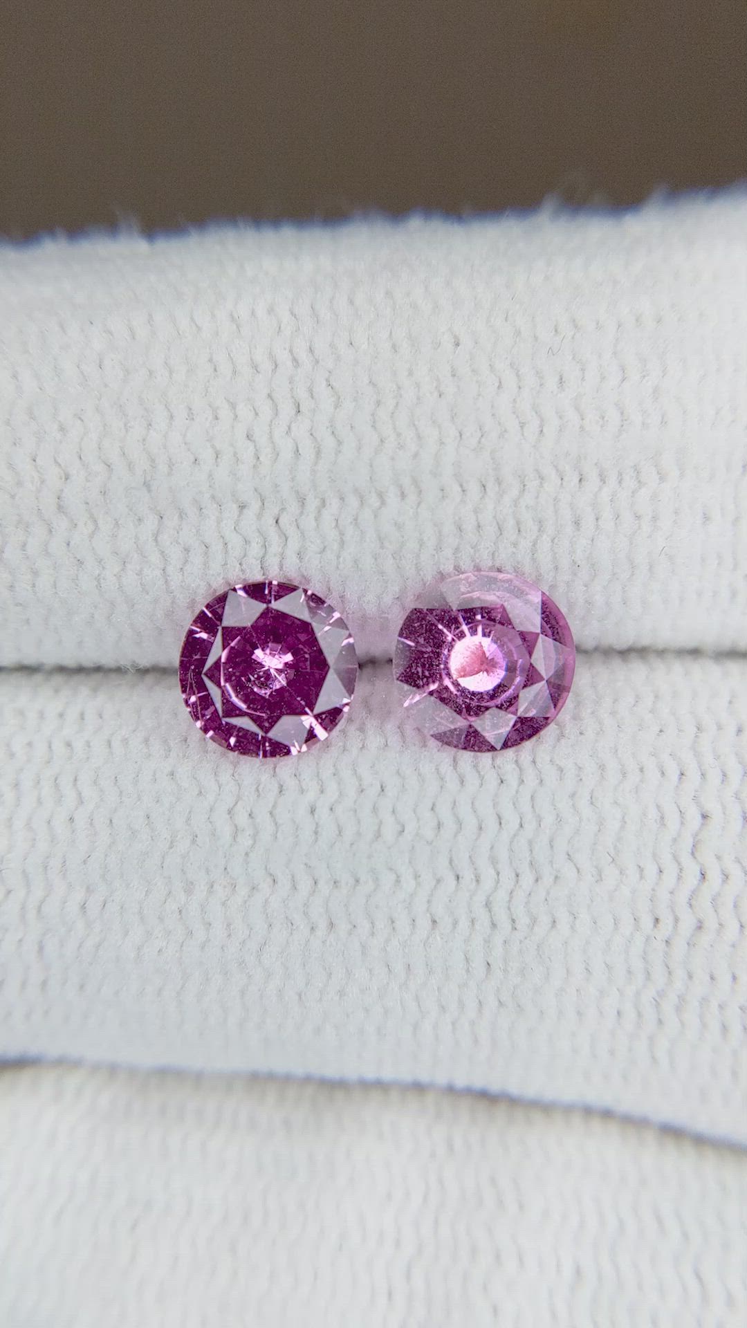 1.51 Ct.Tw.Total Carat Weight Pink Sapphire Pair from Ceylon (Sri Lanka) Size Video