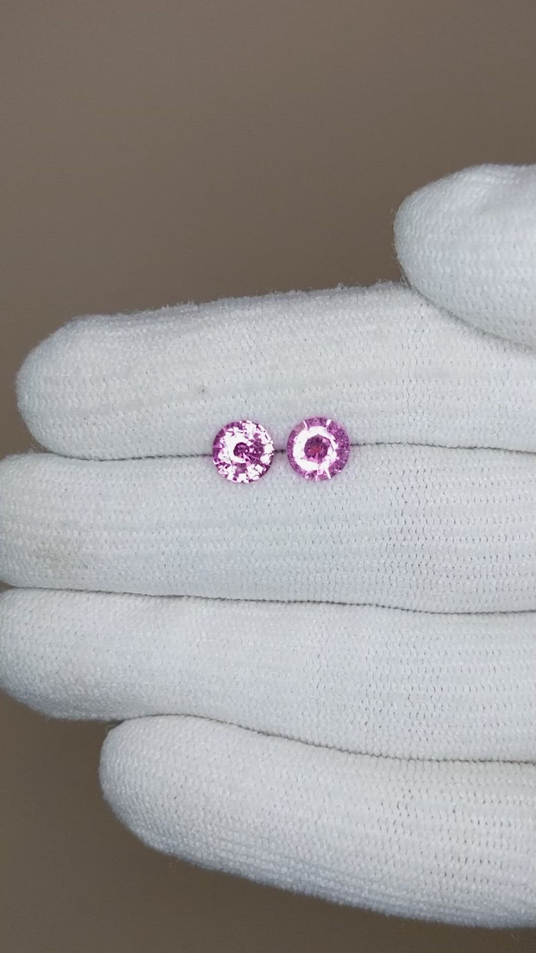 1.51 Ct.Tw.Total Carat Weight Pink Sapphire Pair from Ceylon (Sri Lanka) Size Video