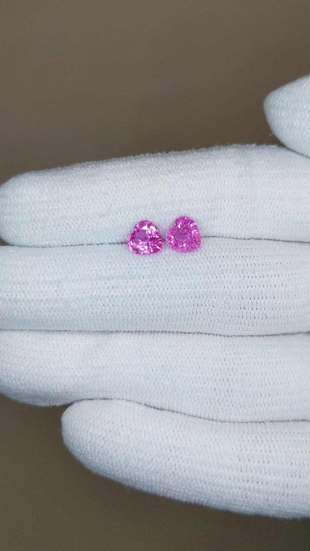 1.96&nbsp;Ct.Tw.Total Carat Weight Pink Sapphire Pair from Ceylon (Sri Lanka) Size Video