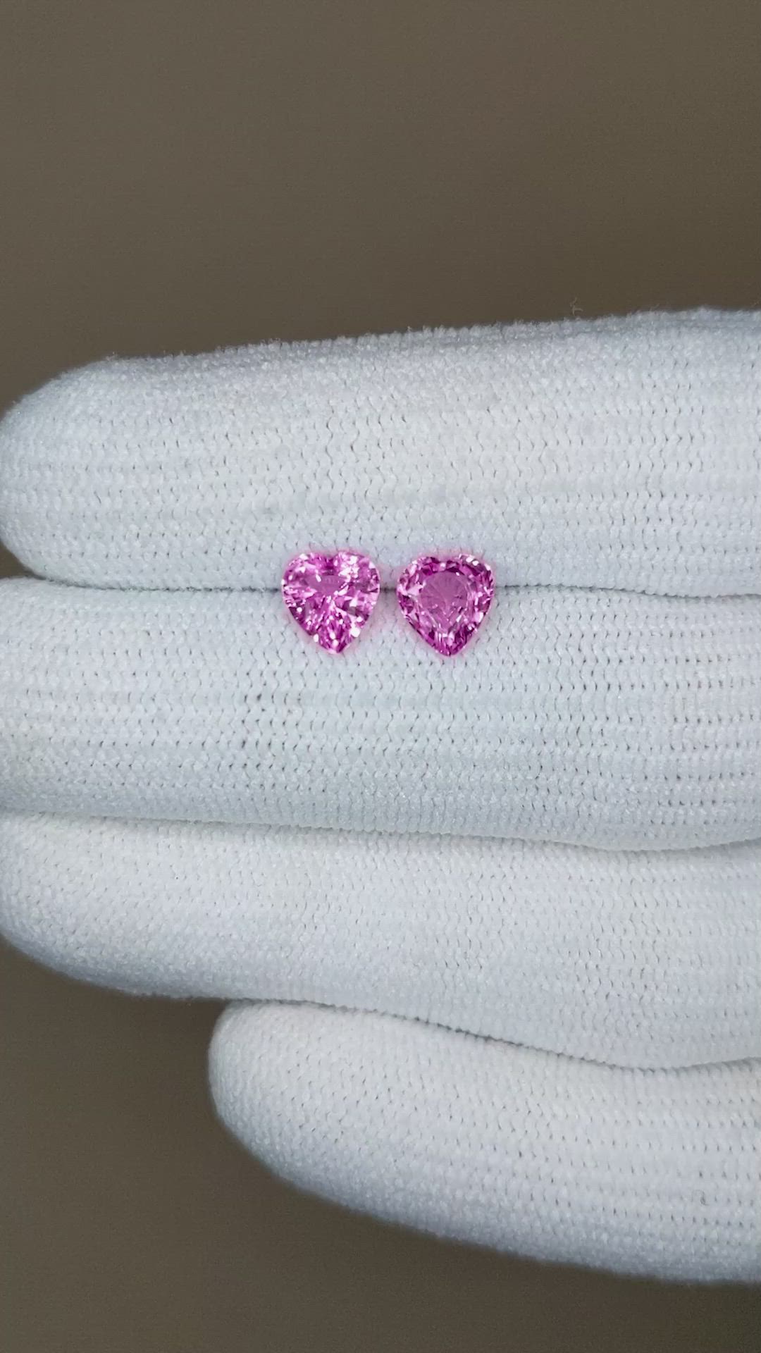 1.56 Ct.Tw.Total Carat Weight Pink Sapphire Pair from Ceylon (Sri Lanka) Size Video