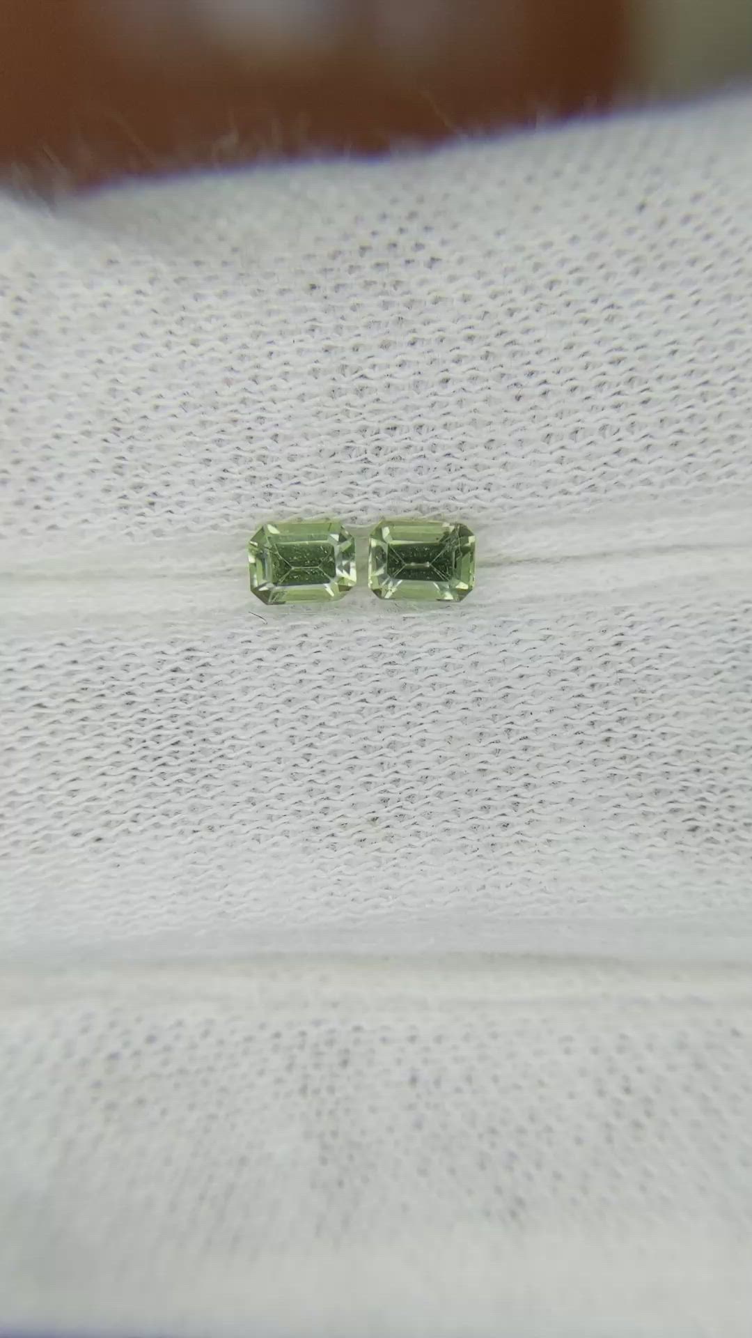 0.54 Ct.Tw.Total Carat Weight Sapphire Pair from Madagascar Size Video