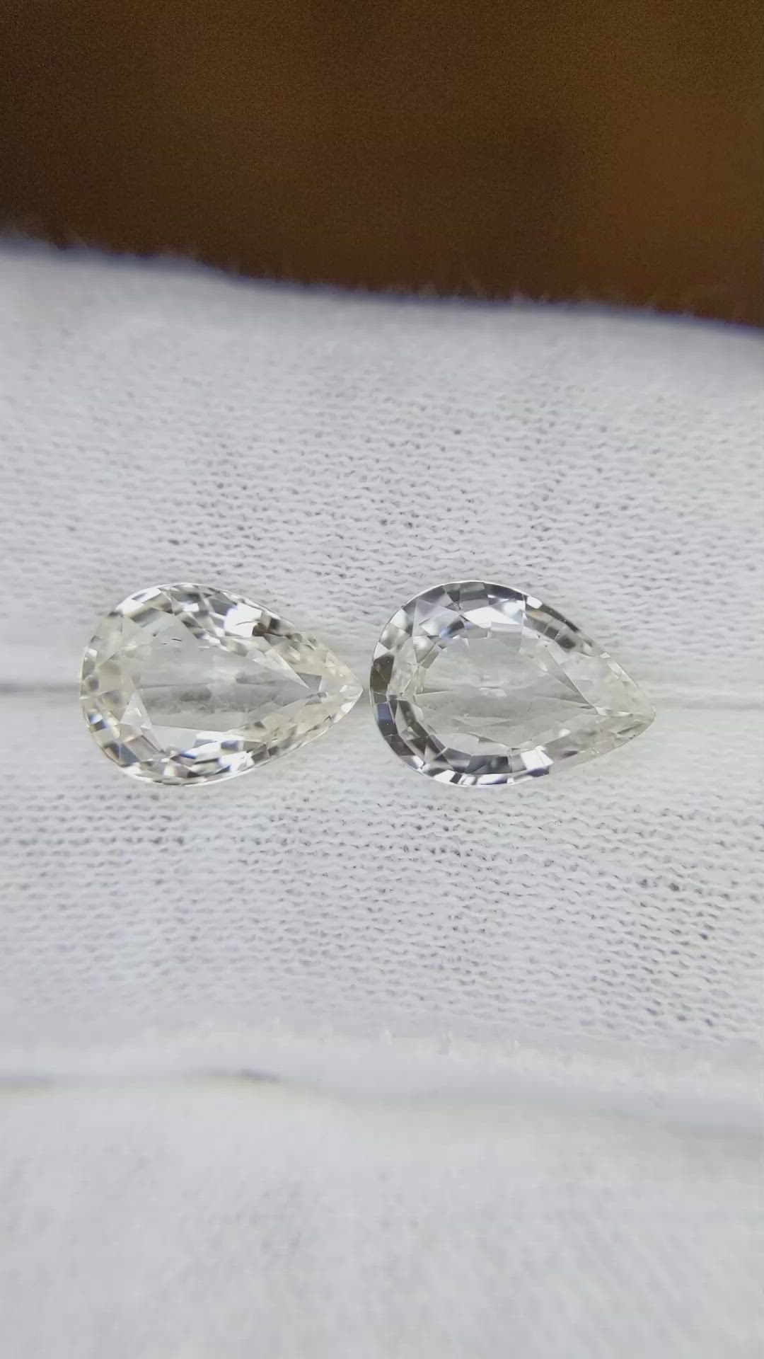 5.77&nbsp;Ct.Tw.Total Carat Weight Yellow Sapphire Pair from Ceylon (Sri Lanka) Size Video