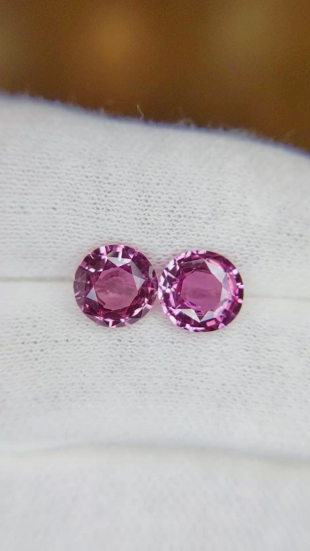 4.39 Ct.Tw.Total Carat Weight Pink Sapphire Pair from Madagascar Size Video