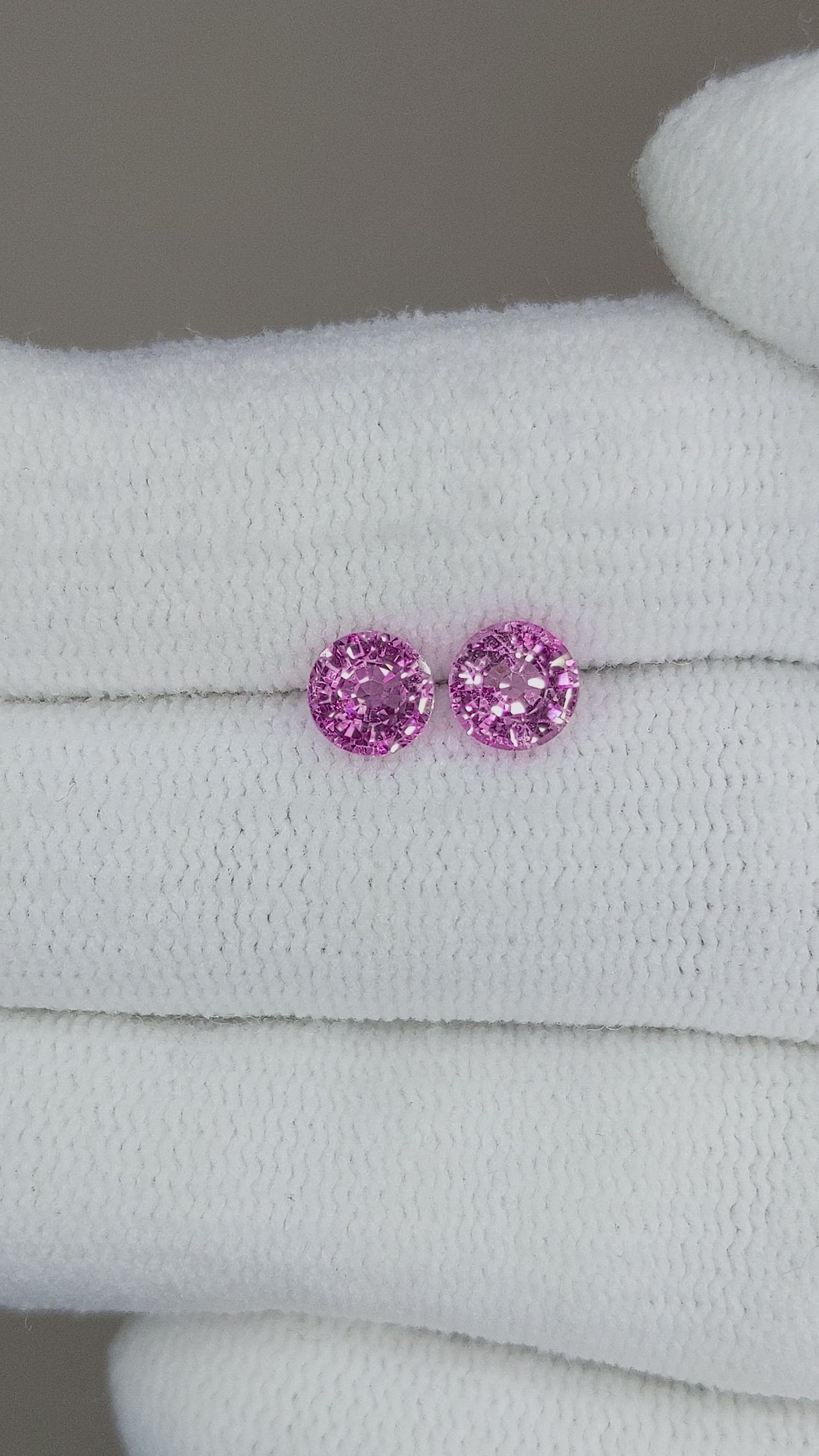 1.31 Ct.Tw.Total Carat Weight Pink Sapphire Pair from Ceylon (Sri Lanka) Size Video