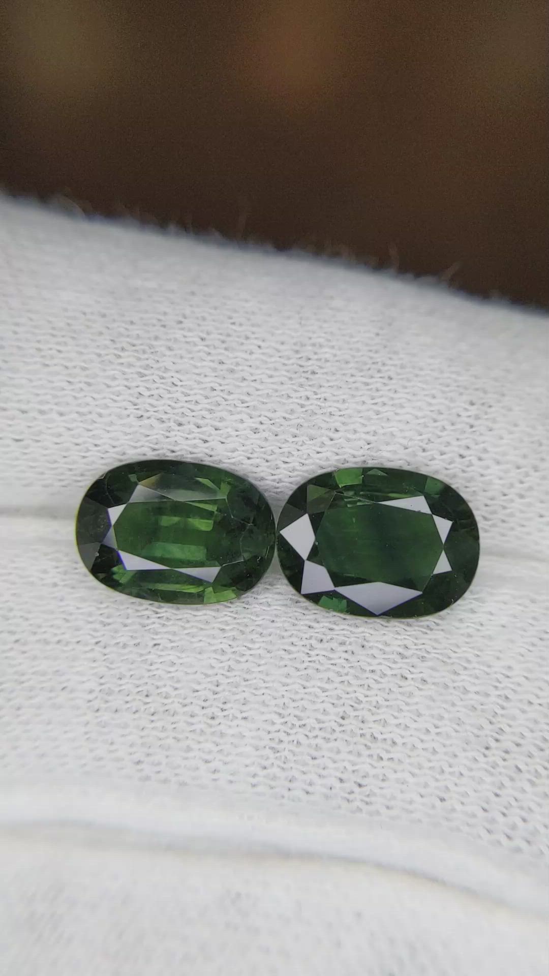 6.20 Ct.Tw.Total Carat Weight Sapphire Pair from Ceylon (Sri Lanka) Size Video