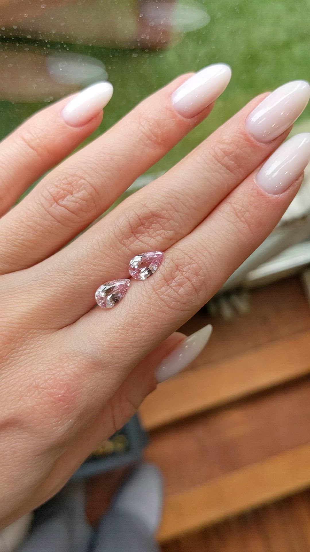 3.13 Ct.Tw.Total Carat Weight Padparadscha Sapphire Pair from Madagascar Size Video