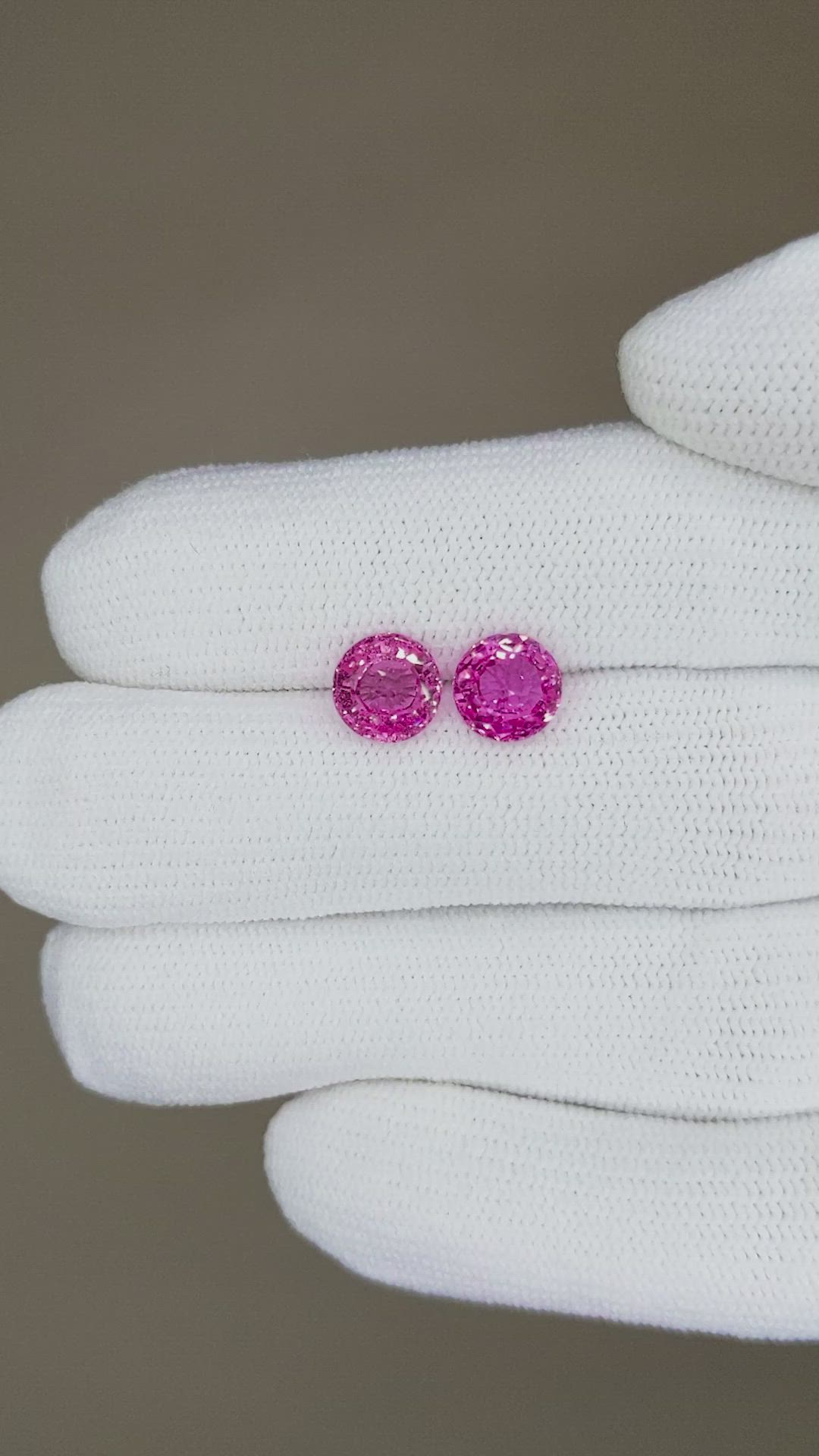 2.78&nbsp;Ct.Tw.Total Carat Weight Pink Sapphire Pair from Ceylon (Sri Lanka) Size Video