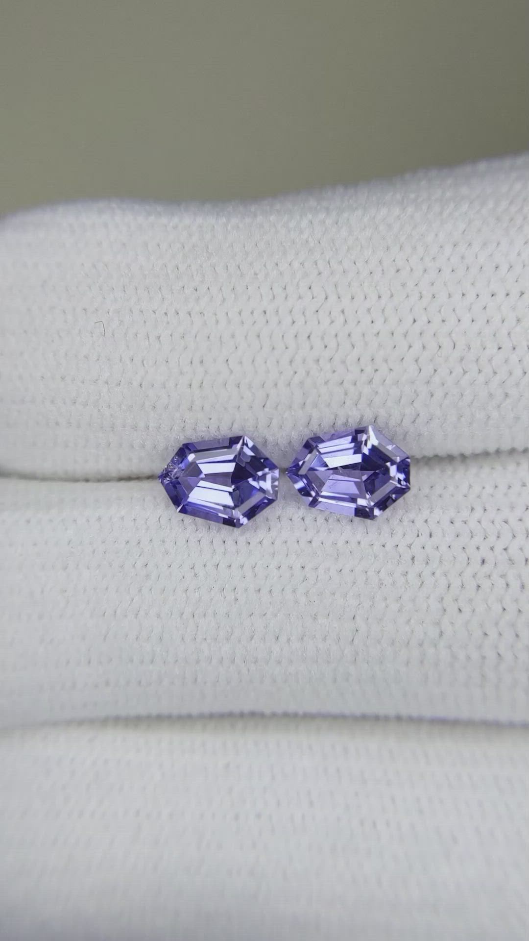1.53 Ct.Tw.Total Carat Weight Blue Sapphire Pair from Ceylon (Sri Lanka) Size Video