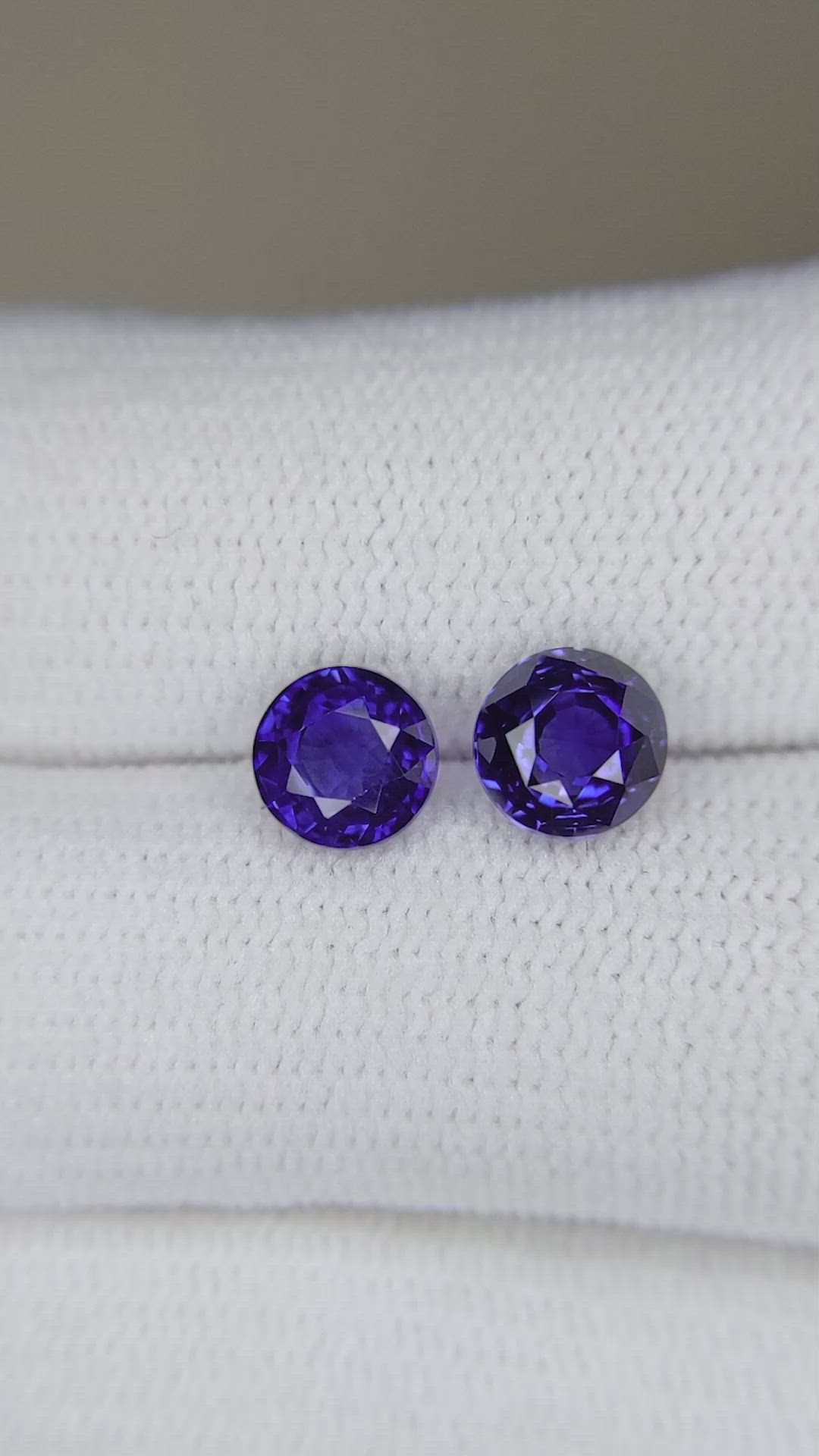 2.20 Ct.Tw.Total Carat Weight Blue Sapphire Pair from Ceylon (Sri Lanka) Size Video