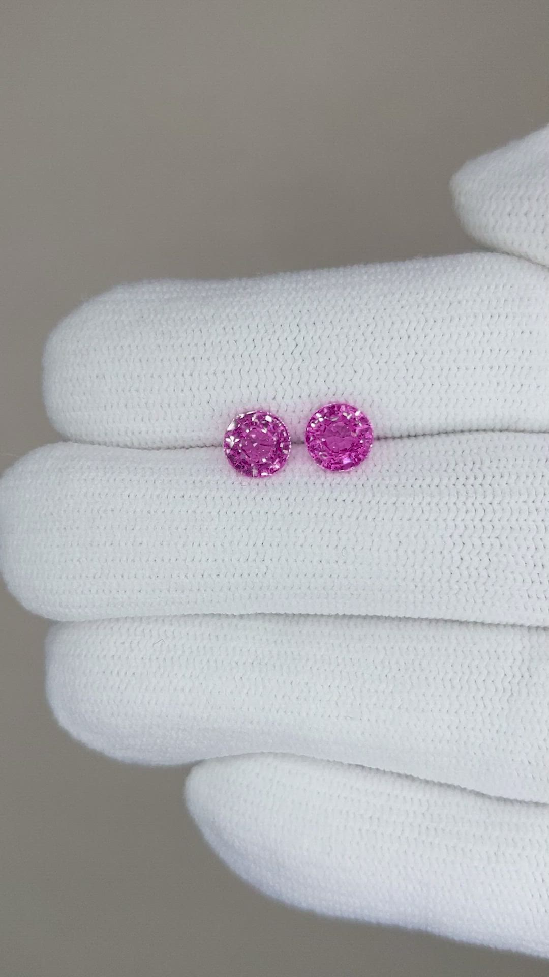 1.66&nbsp;Ct.Tw.Total Carat Weight Pink Sapphire Pair from Ceylon (Sri Lanka) Size Video