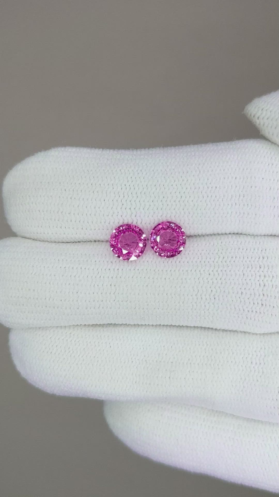 1.68 Ct.Tw.Total Carat Weight Pink Sapphire Pair from Ceylon (Sri Lanka) Size Video