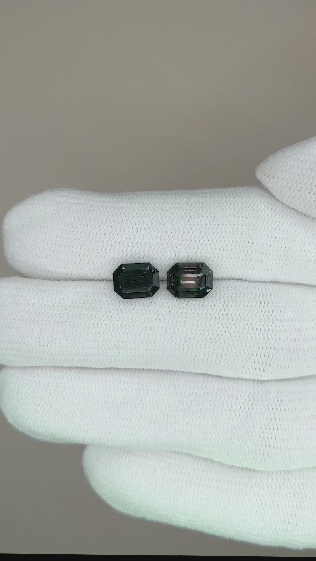 3.58&nbsp;Ct.Tw.Total Carat Weight Color Change Sapphire Pair from Tanzania Size Video