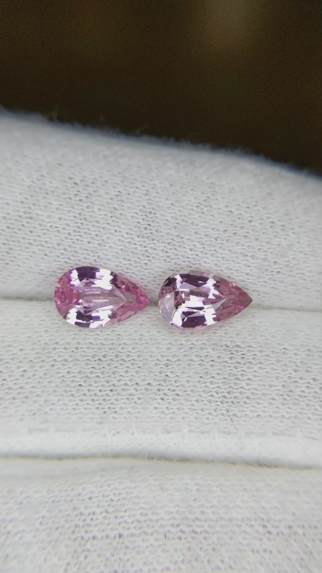 2.60 Ct.Tw.Total Carat Weight Sapphire Pair from Ceylon (Sri Lanka) Size Video