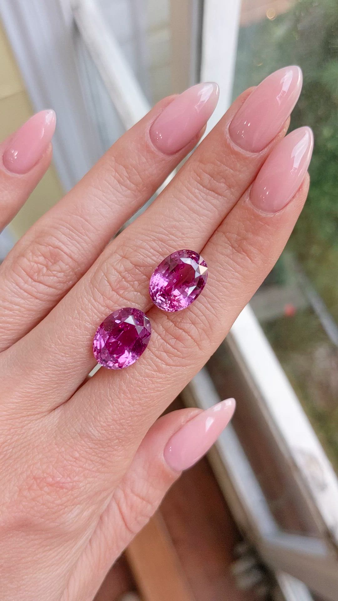 16.43&nbsp;Ct.Tw.Total Carat Weight Pink Sapphire Pair from Madagascar Size Video