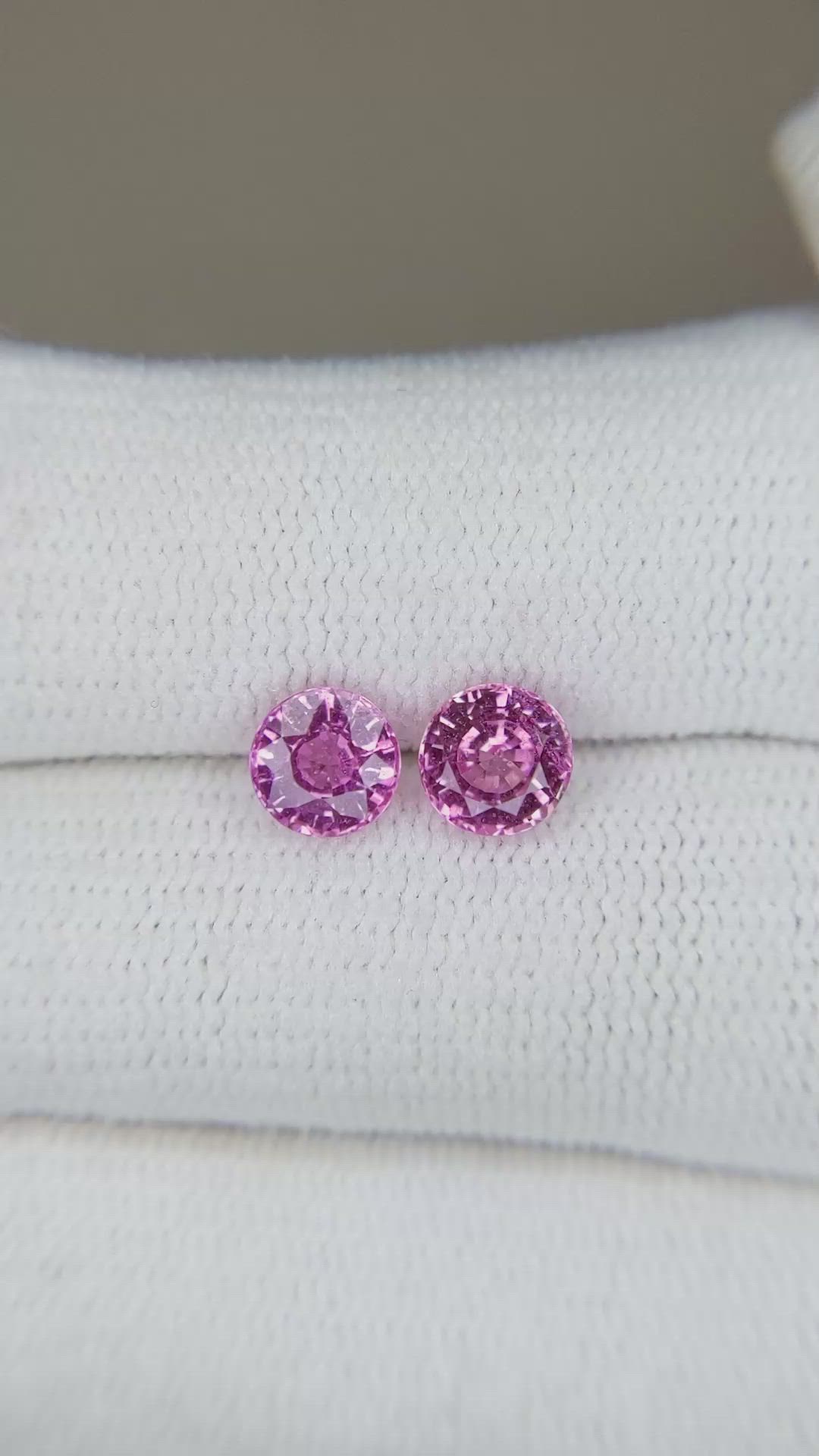 1.64&nbsp;Ct.Tw.Total Carat Weight Pink Sapphire Pair from Ceylon (Sri Lanka) Size Video