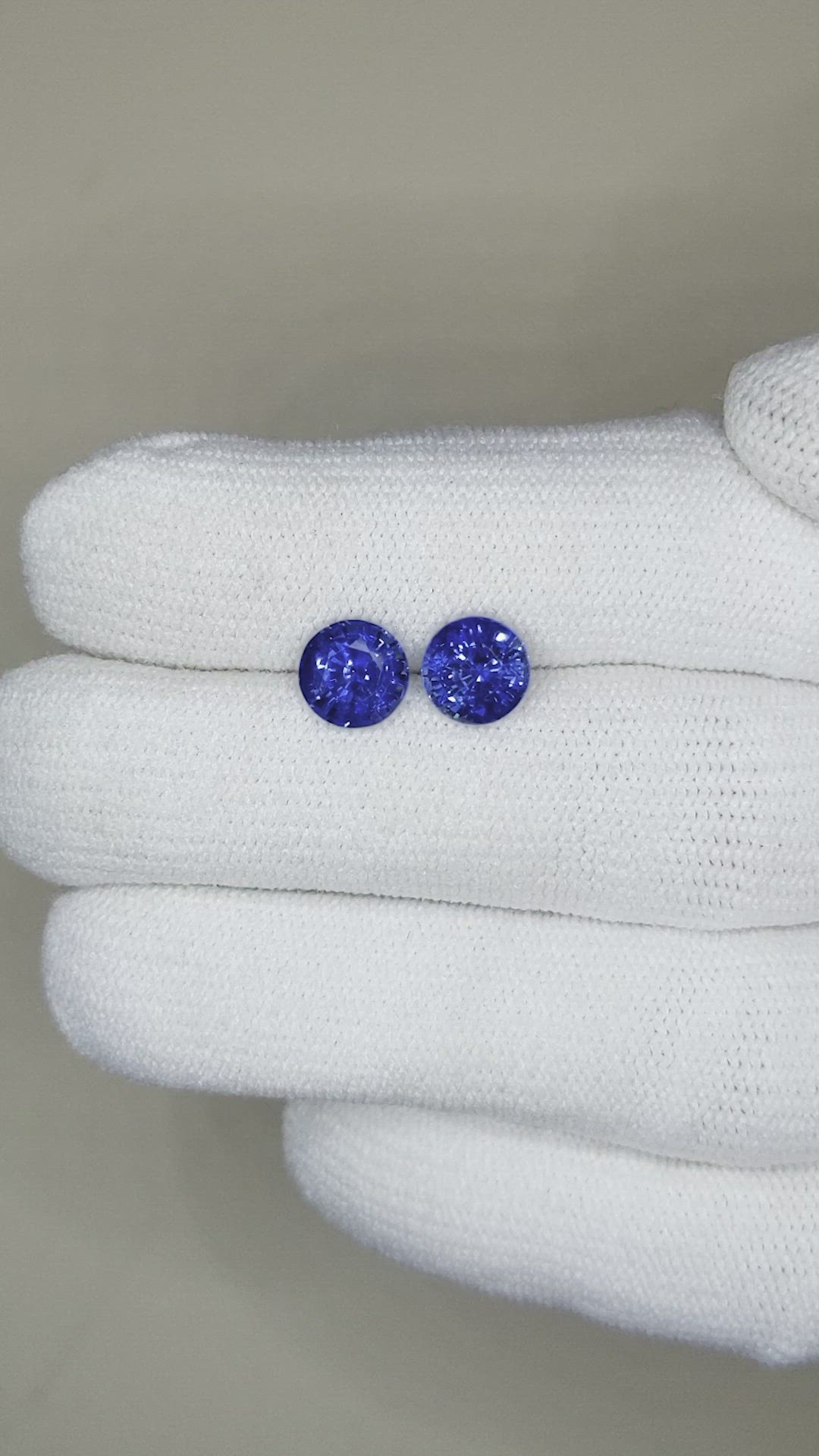 2.86 Ct.Tw.Total Carat Weight Blue Sapphire Pair from Ceylon (Sri Lanka) Size Video