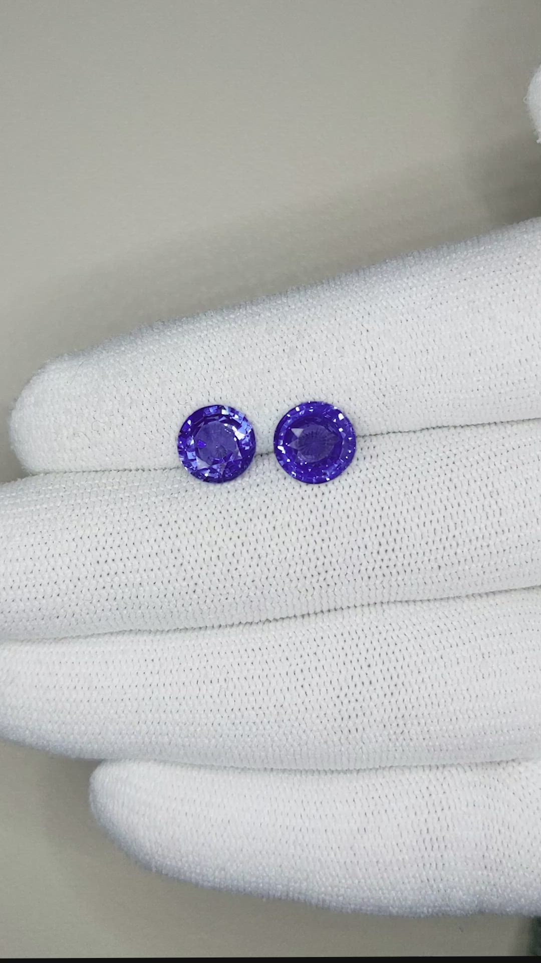 4.58 Ct.Tw.Total Carat Weight Blue Sapphire Pair from Ceylon (Sri Lanka) Size Video