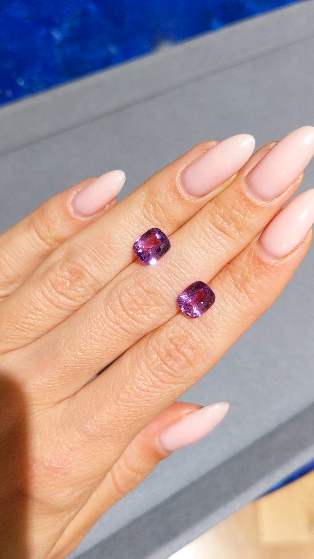 4.98&nbsp;Ct.Tw.Total Carat Weight Pink Sapphire Pair from Ceylon (Sri Lanka) Size Video