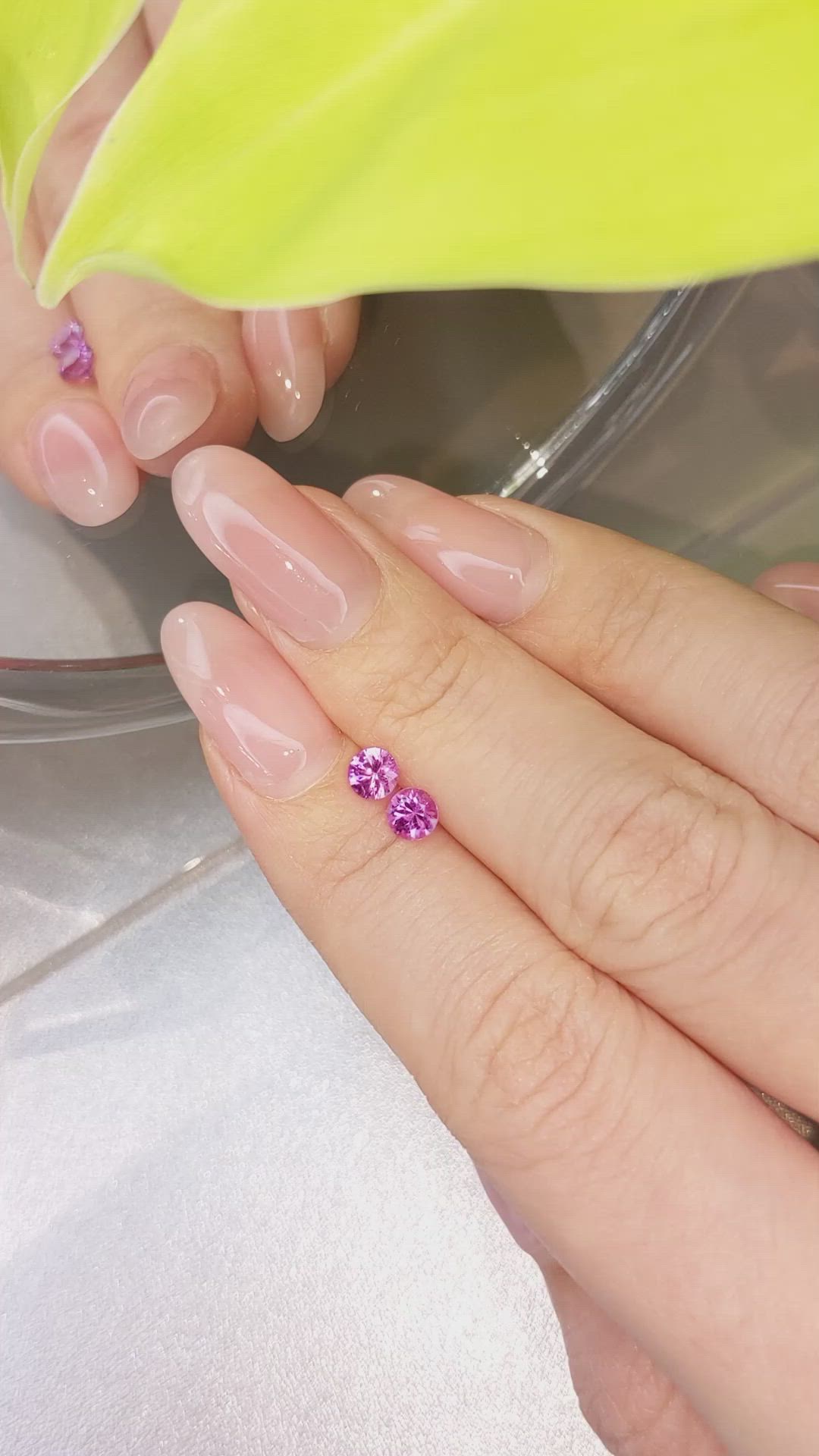 0.84&nbsp;Ct.Tw.Total Carat Weight Pink Sapphire Pair from Ceylon (Sri Lanka) Size Video