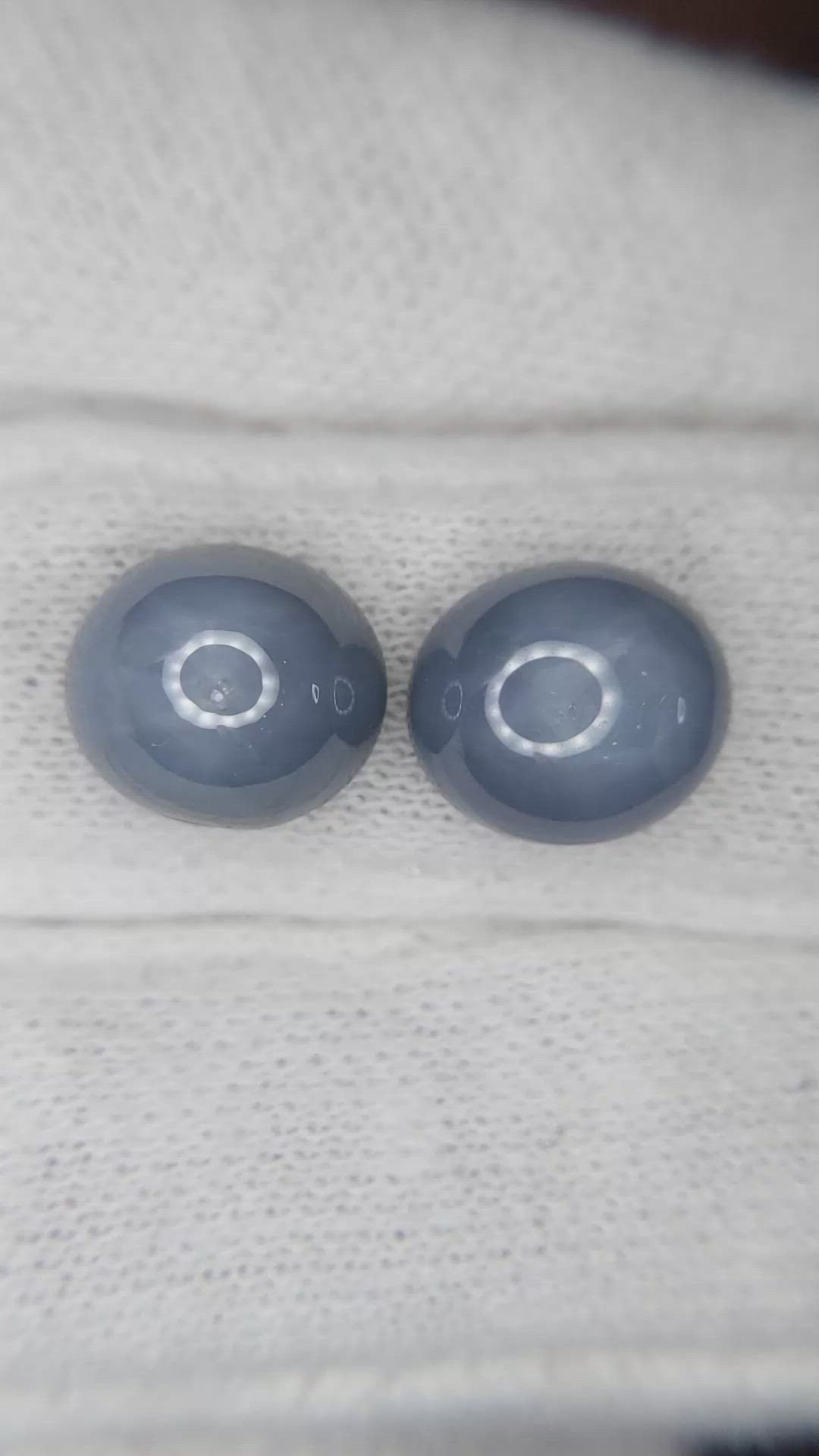 10.62 Ct.Tw.Total Carat Weight Blue Star Sapphire Pair from Ceylon (Sri Lanka) Size Video