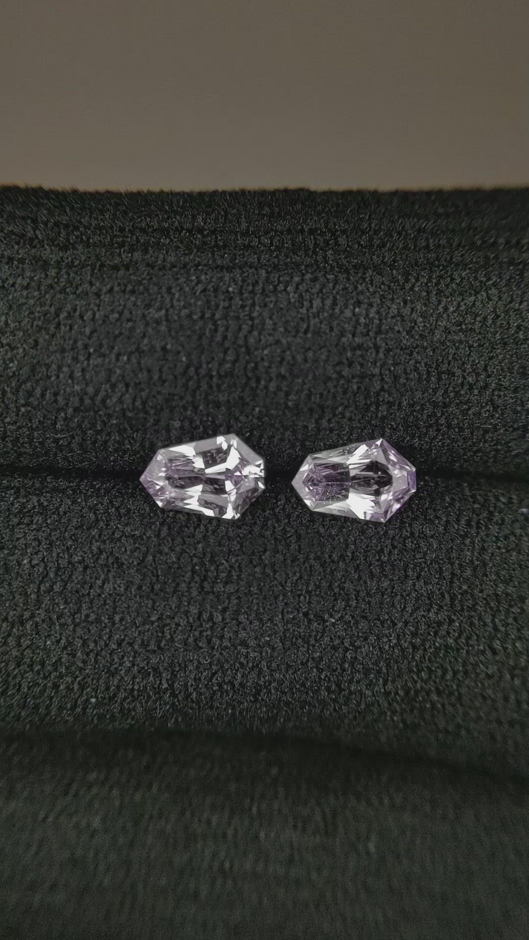 0.90 Ct.Tw.Total Carat Weight Blue Sapphire Pair from Ceylon (Sri Lanka) Size Video