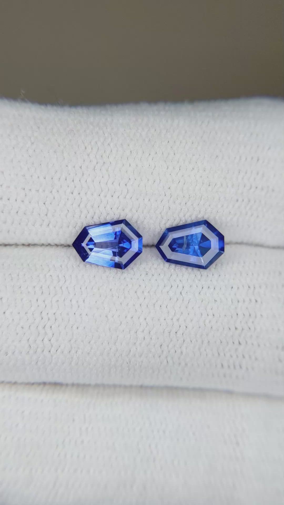 1.48 Ct.Tw.Total Carat Weight Color Change Sapphire Pair from Ceylon (Sri Lanka) Size Video