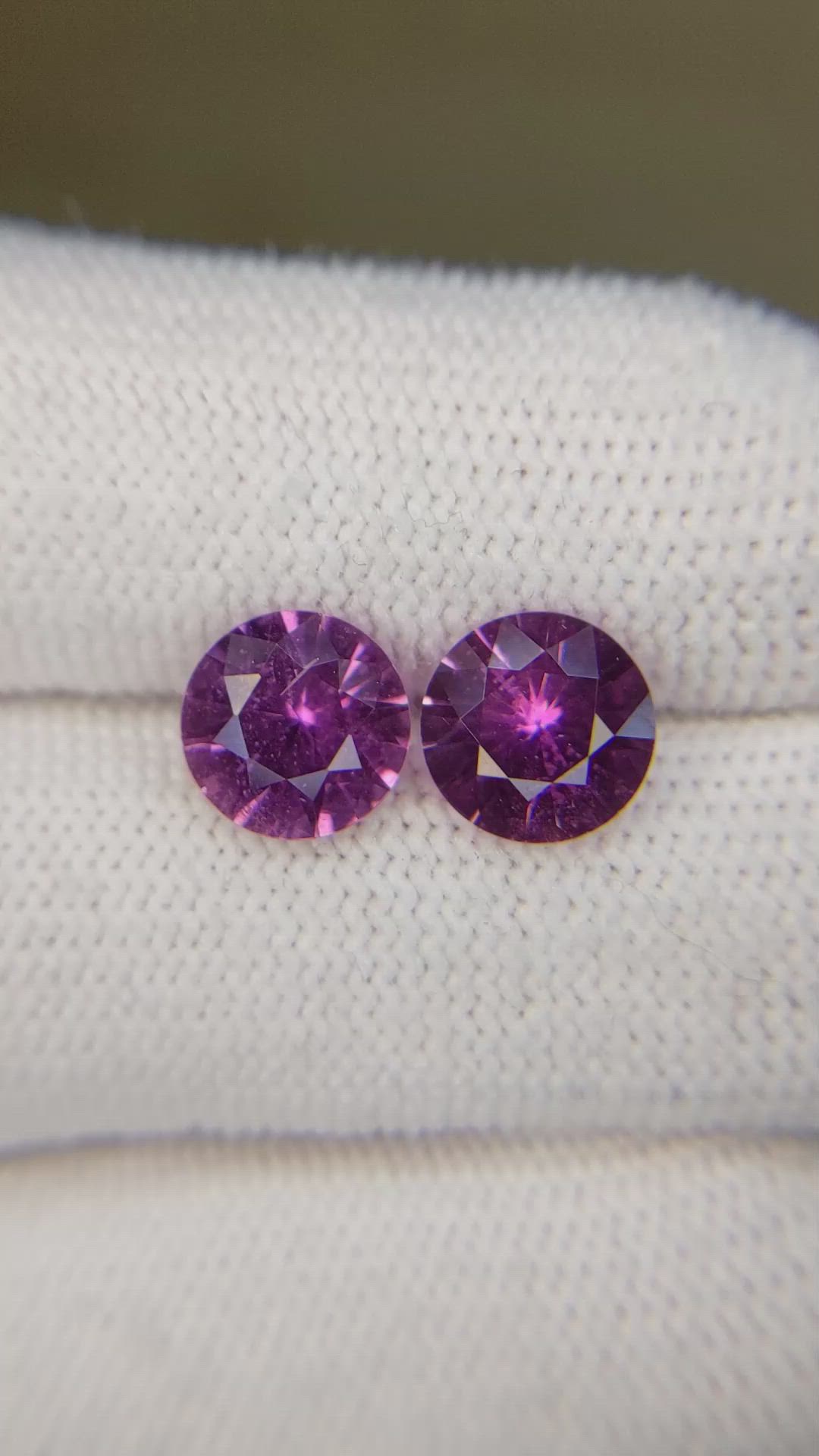 4.98&nbsp;Ct.Tw.Total Carat Weight Pink Sapphire Pair from Madagascar Size Video