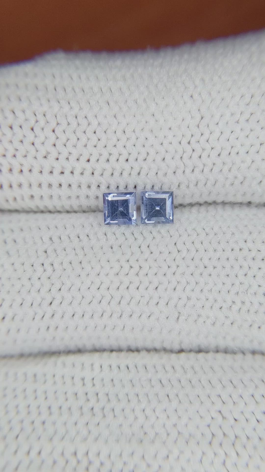 0.55&nbsp;Ct.Tw.Total Carat Weight Blue Sapphire Pair from Ceylon (Sri Lanka) Size Video