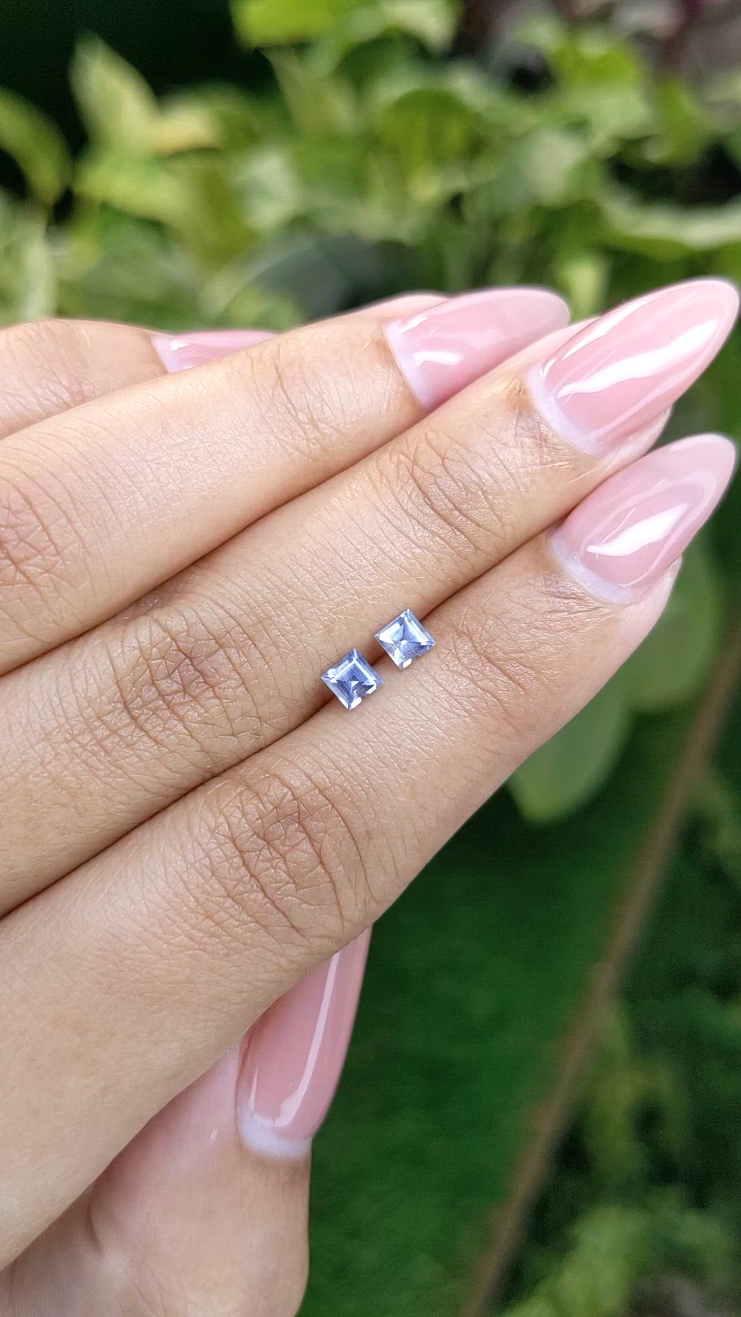 0.55&nbsp;Ct.Tw.Total Carat Weight Blue Sapphire Pair from Ceylon (Sri Lanka) Size Video