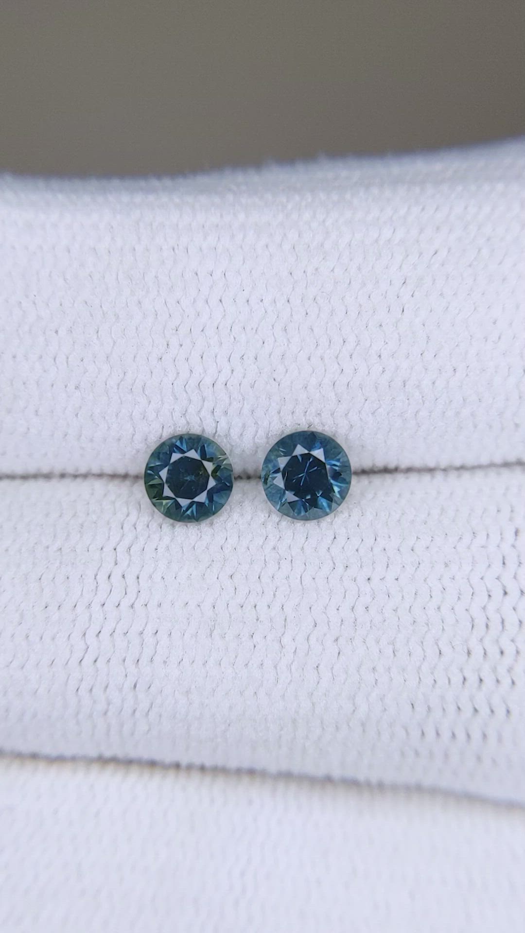 0.64&nbsp;Ct.Tw.Total Carat Weight Blue Sapphire Pair from Montana Size Video